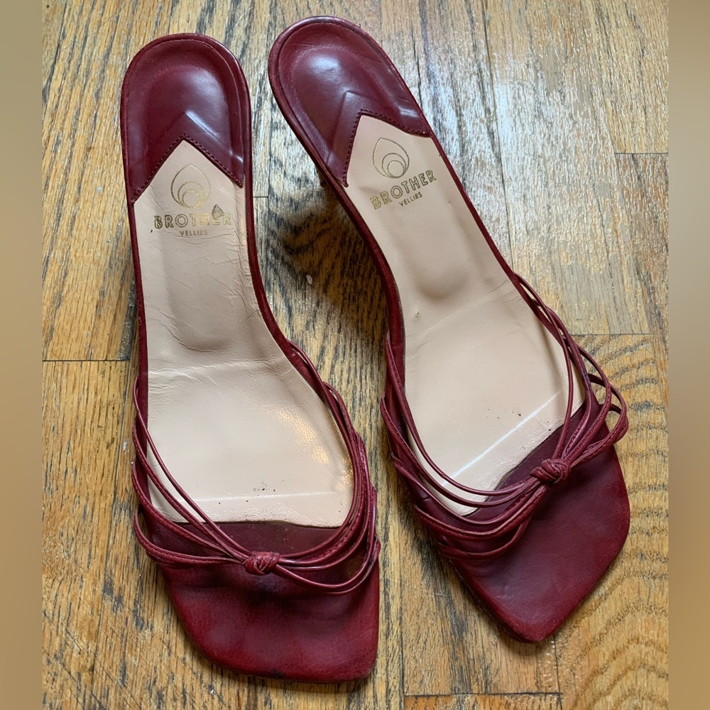 Brother Vellies Luci sandals. Oxblood red.